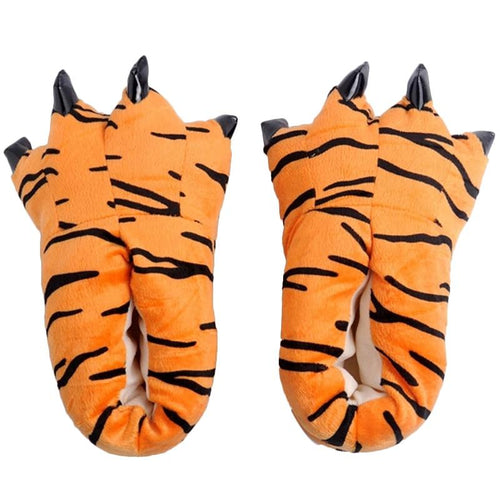 Unisex Winter Warm Soft Indoor Creative Animal Paws Plush Slippers freeshipping - Tyche Ace
