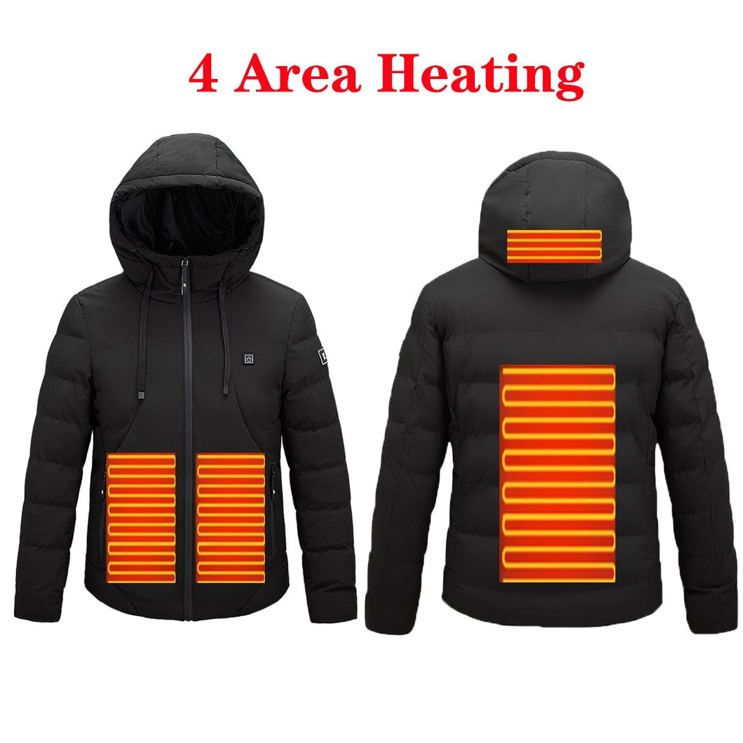 Unisex Winter Wind Stopper Smart Intelligent USB Full Body Heated Jacket freeshipping - Tyche Ace