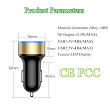 Load image into Gallery viewer, USB LED Display Mobile Phone Adapter Car Charger freeshipping - Tyche Ace
