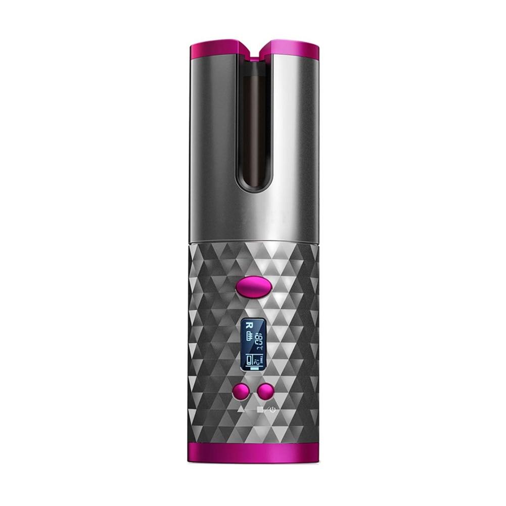 USB Rechargeable Portable Wireless Iron Automatic Smart Technology Hair Curler with 1 Comb+2pc Clips freeshipping - Tyche Ace