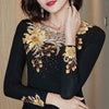 Woman Floral Embroidered Long Sleeve Blouse freeshipping - Tyche Ace