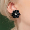 Woman Simulated Pearl Flower Stud Earrings freeshipping - Tyche Ace