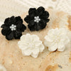 Woman Simulated Pearl Flower Stud Earrings freeshipping - Tyche Ace