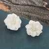 Woman Simulated Pearl Flower Stud Earrings freeshipping - Tyche Ace