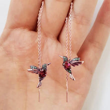 Load image into Gallery viewer, Woman Unique Long Drop Bird Pendant Earrings freeshipping - Tyche Ace
