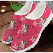 Load image into Gallery viewer, Women 3D Cartoon Nurse Printed Flats Shoes freeshipping - Tyche Ace
