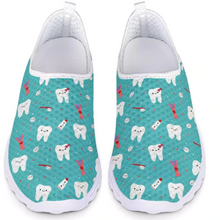 Load image into Gallery viewer, Women 3D Cartoon Tooth Print Slip On Shoes freeshipping - Tyche Ace
