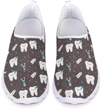 Load image into Gallery viewer, Women 3D Cartoon Tooth Print Slip On Shoes freeshipping - Tyche Ace
