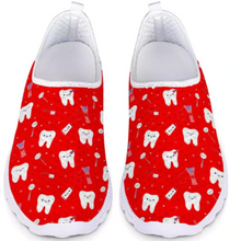 Load image into Gallery viewer, Women 3D Cartoon Tooth Print Slip On Shoes freeshipping - Tyche Ace
