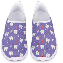 Load image into Gallery viewer, Women 3D Cartoon Tooth Print Slip On Shoes freeshipping - Tyche Ace
