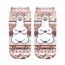 Load image into Gallery viewer, Women 3D Print Happy Alpaca Llama Magic Cool Ankle Novelty Socks freeshipping - Tyche Ace
