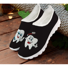 Load image into Gallery viewer, Women 3D Tooth Print Pattern Slip On Shoes freeshipping - Tyche Ace

