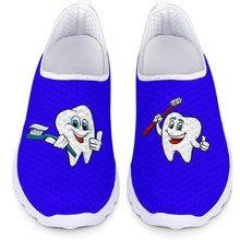 Load image into Gallery viewer, Women 3D Tooth Print Pattern Slip On Shoes freeshipping - Tyche Ace
