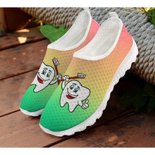 Load image into Gallery viewer, Women 3D Tooth Print Pattern Slip On Shoes freeshipping - Tyche Ace
