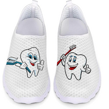 Load image into Gallery viewer, Women 3D Tooth Print Pattern Slip On Shoes freeshipping - Tyche Ace
