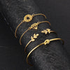 Women 4pcs/Set Bohemia Charm Bracelet Bangles freeshipping - Tyche Ace