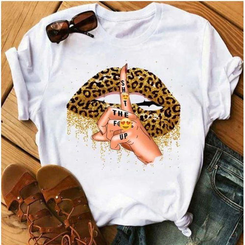 Women Awesome Fashionable Lips Print Design T Shirts freeshipping - Tyche Ace