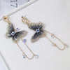 Women Butterfly Long Tassel Pendant Metal Earrings freeshipping - Tyche Ace