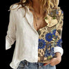Women Button Turn-Down Collar Vintage Casual Printed Blouses freeshipping - Tyche Ace