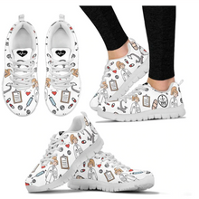 Load image into Gallery viewer, Women Canvas Cartoon Sketch Print Air Mesh Casual Shoes freeshipping - Tyche Ace
