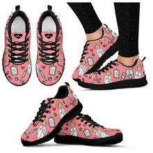 Load image into Gallery viewer, Women Canvas Cartoon Sketch Print Air Mesh Casual Shoes freeshipping - Tyche Ace
