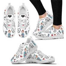 Load image into Gallery viewer, Women Canvas Cartoon Sketch Print Air Mesh Casual Shoes freeshipping - Tyche Ace
