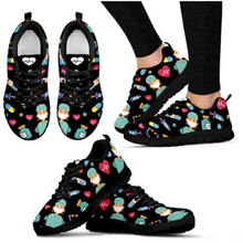 Load image into Gallery viewer, Women Canvas Cartoon Sketch Print Air Mesh Casual Shoes freeshipping - Tyche Ace
