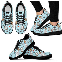 Load image into Gallery viewer, Women Canvas Cartoon Sketch Print Air Mesh Casual Shoes freeshipping - Tyche Ace
