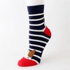 Women Cartoon Dots & Stripes Cotton Socks freeshipping - Tyche Ace
