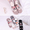 Women Cartoon Pug Kitten Print Pattern Cotton Socks freeshipping - Tyche Ace
