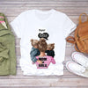 Women Cartoon Super Momlife Summer Graphic Print T-shirts freeshipping - Tyche Ace