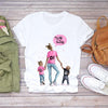 Women Cartoon Super Momlife Summer Graphic Print T-shirts freeshipping - Tyche Ace