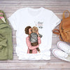 Women Cartoon Super Momlife Summer Graphic Print T-shirts freeshipping - Tyche Ace