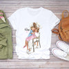 Women Cartoon Super Momlife Summer Graphic Print T-shirts freeshipping - Tyche Ace