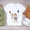 Women Cartoon Super Momlife Summer Graphic Print T-shirts freeshipping - Tyche Ace