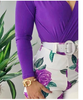 Women Casual Long Sleeve Top & Floral Print Design Shorts Set freeshipping - Tyche Ace