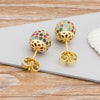 Women Colourful Crystal Ball Shaped Stud Earrings freeshipping - Tyche Ace