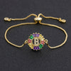 Women colourful Letter Charm Adjustable Bracelets freeshipping - Tyche Ace