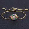 Women colourful Letter Charm Adjustable Bracelets freeshipping - Tyche Ace