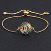 Women colourful Letter Charm Adjustable Bracelets freeshipping - Tyche Ace