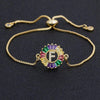 Women colourful Letter Charm Adjustable Bracelets freeshipping - Tyche Ace