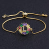 Women colourful Letter Charm Adjustable Bracelets freeshipping - Tyche Ace