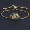 Women colourful Letter Charm Adjustable Bracelets freeshipping - Tyche Ace