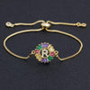 Women colourful Letter Charm Adjustable Bracelets freeshipping - Tyche Ace