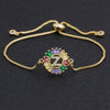 Women colourful Letter Charm Adjustable Bracelets freeshipping - Tyche Ace