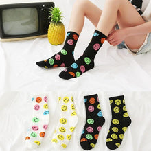 Load image into Gallery viewer, Women Crew Smiley Face  Cotton Happy Socks freeshipping - Tyche Ace

