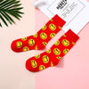 Women Crew Smiley Face  Cotton Happy Socks freeshipping - Tyche Ace