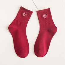 Load image into Gallery viewer, Women Crew Smiley Face  Cotton Happy Socks freeshipping - Tyche Ace
