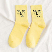 Load image into Gallery viewer, Women Crew Smiley Face  Cotton Happy Socks freeshipping - Tyche Ace
