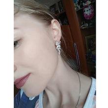 Load image into Gallery viewer, Women Crystal Flower Long Drop Earrings &amp; Necklaces freeshipping - Tyche Ace

